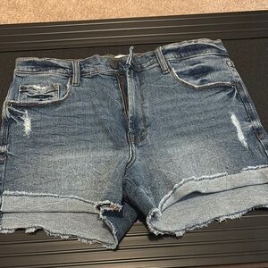 Kensie High Rise Denim Shorts
